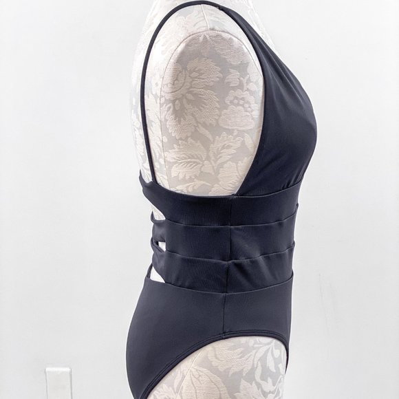 Anthropologie So De Mel L Swimsuit Deep Plunge One-Piece Black - Picture 3 of 14